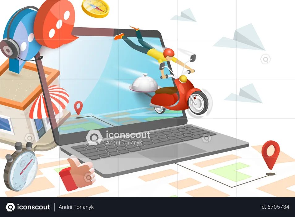 Food Delivery  Illustration