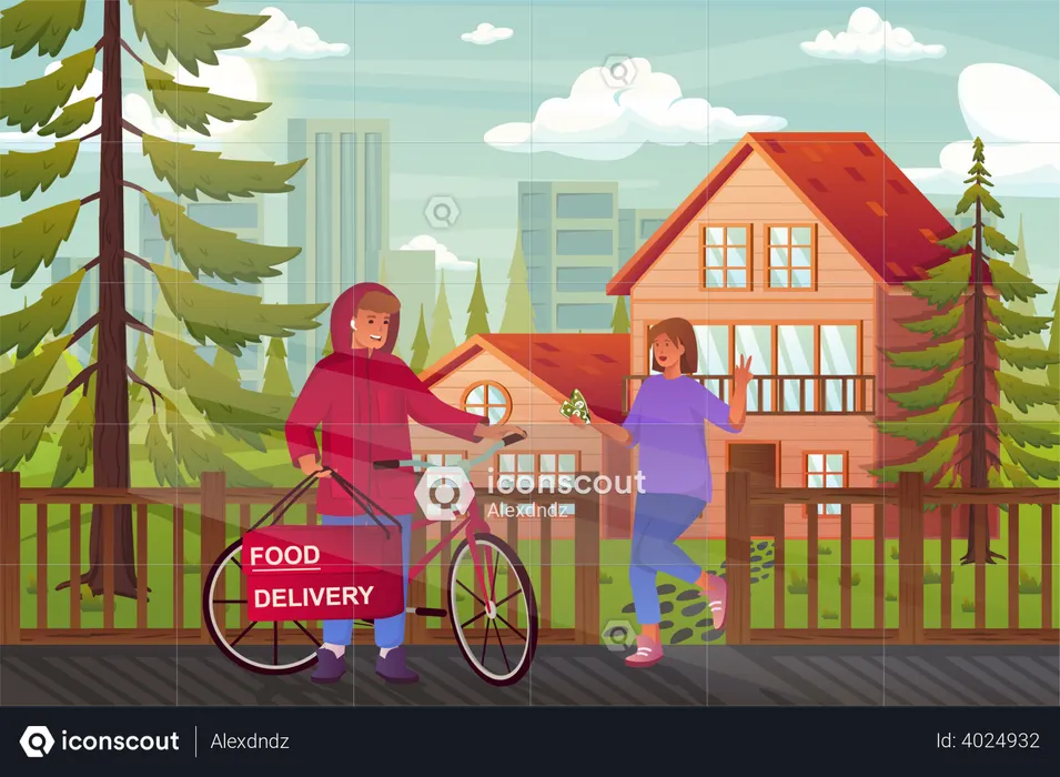 Food delivery  Illustration
