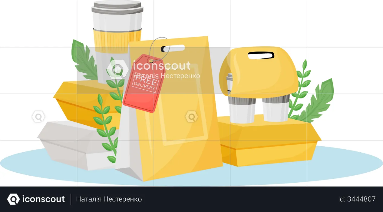 Food Delivery package  Illustration