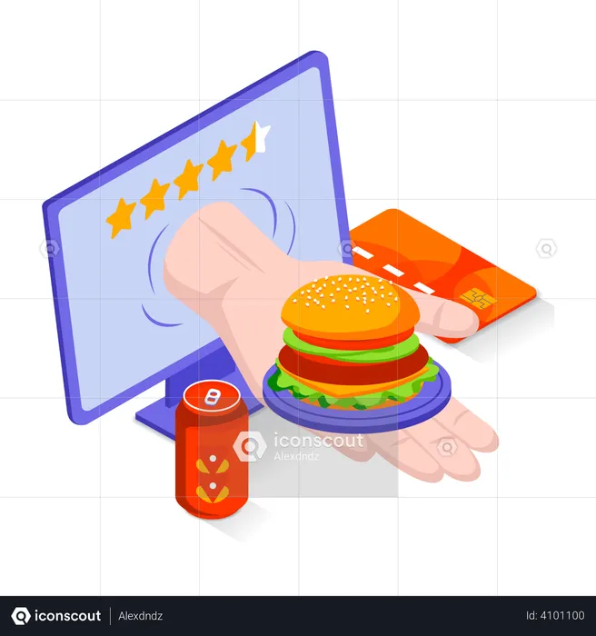 Food Delivery Review  Illustration