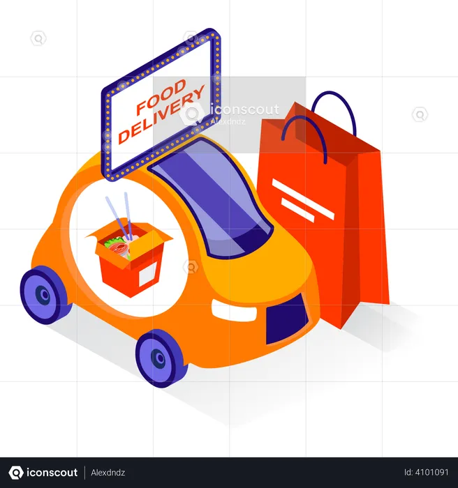 Food Delivery Service  Illustration