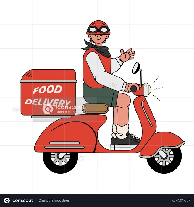 Food deliveryman  Illustration