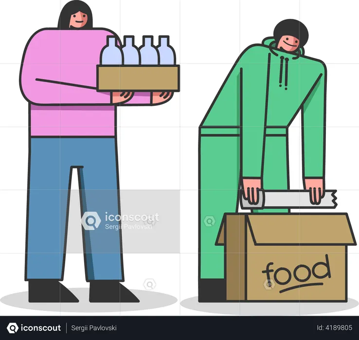 Food Donation  Illustration