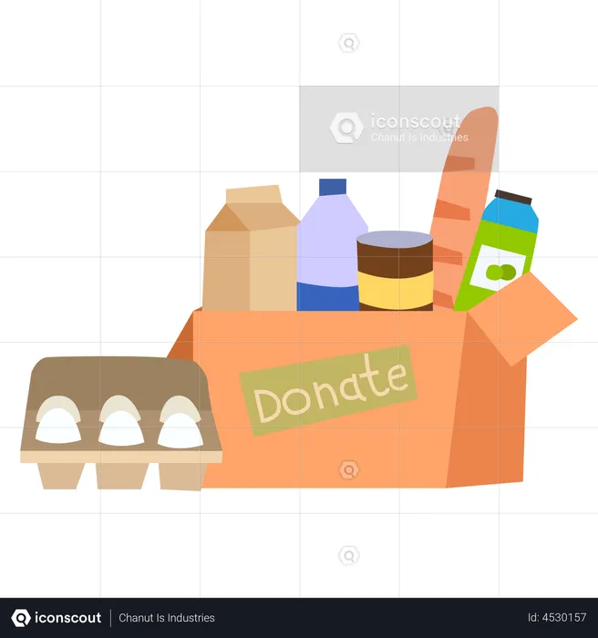 Food Donation Box  Illustration