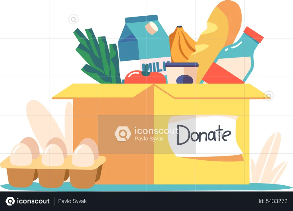 Food Donation box  Illustration