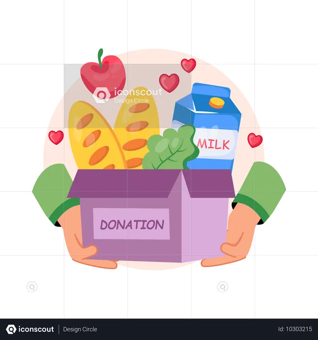 Food Donation  Illustration