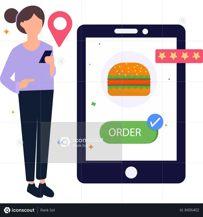 Food Order Confirm  Illustration