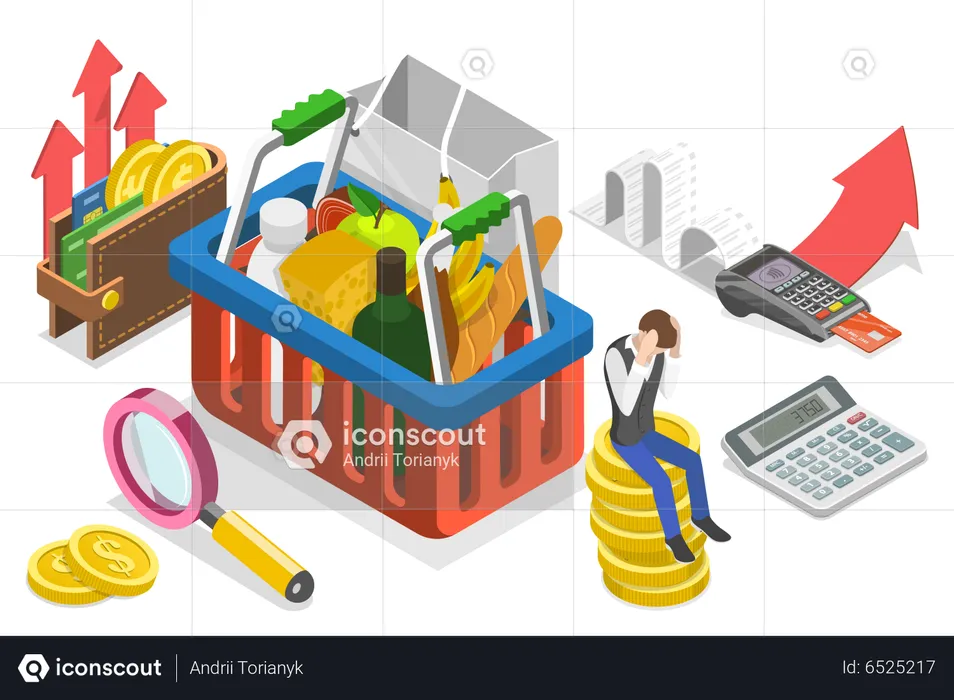 Food Prices Rising  Illustration