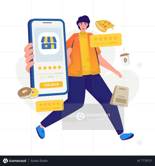 Food store reviews  Illustration