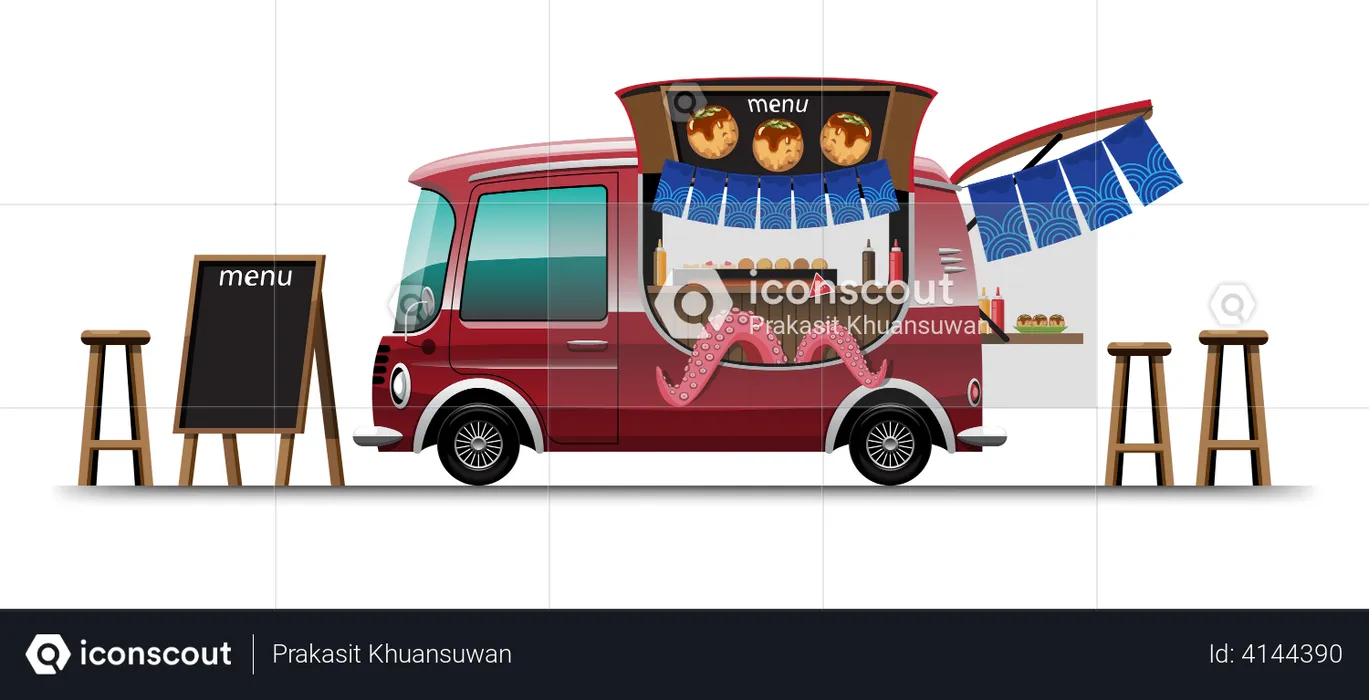 Camion de nourriture  Illustration