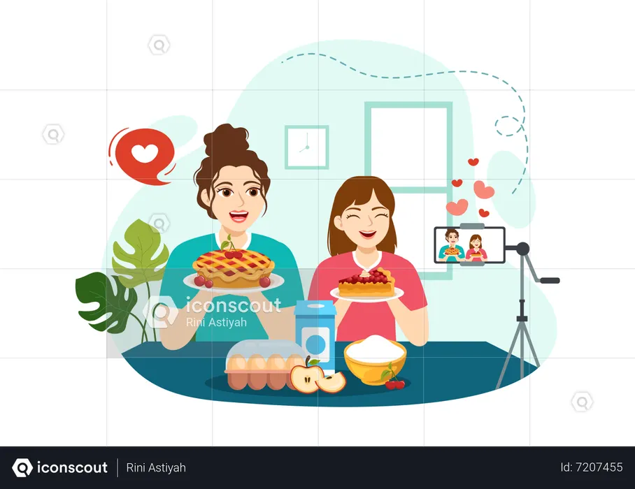 Food tutorial video  Illustration