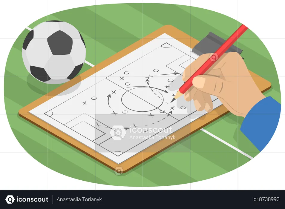Football Game Tactics  Illustration