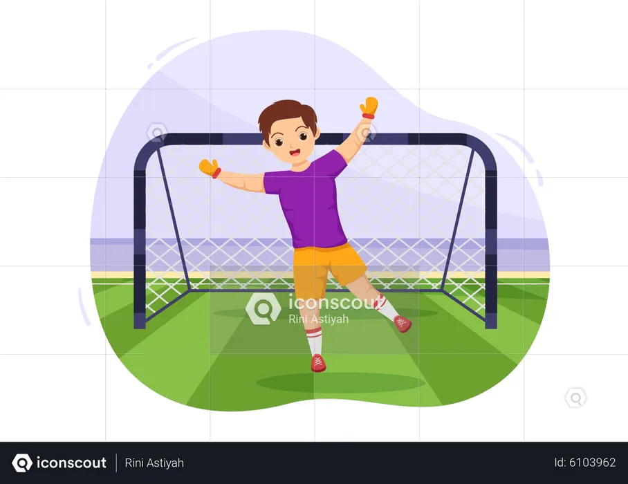 Football goalkeeper  Illustration