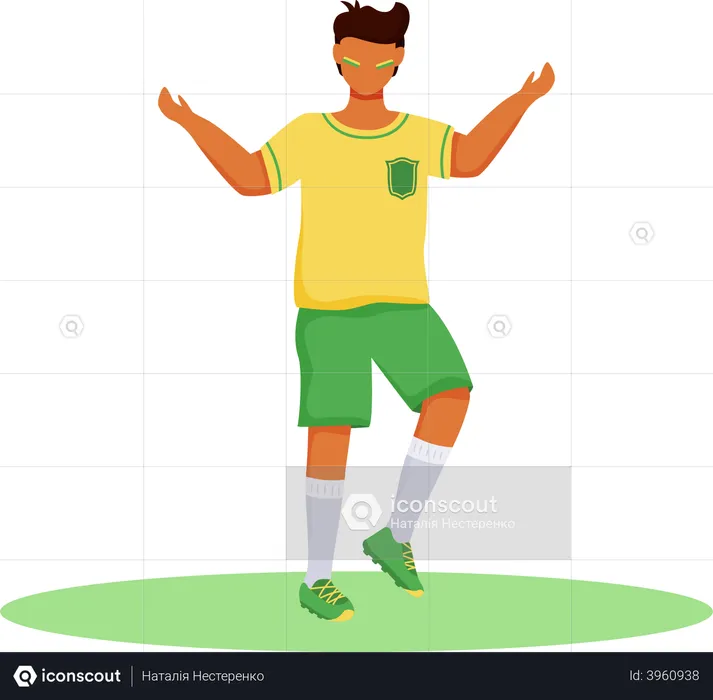 Football Player  Illustration