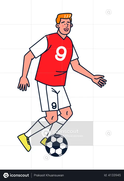 Football Player  Illustration