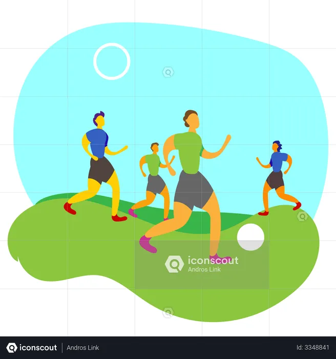 Football player in Soccer Game  Illustration