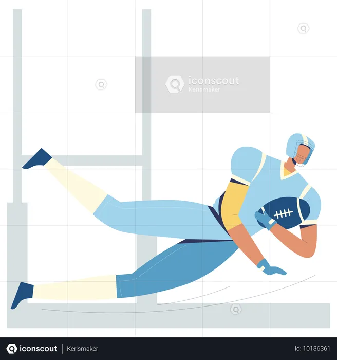 Football Player Scoring football  Illustration