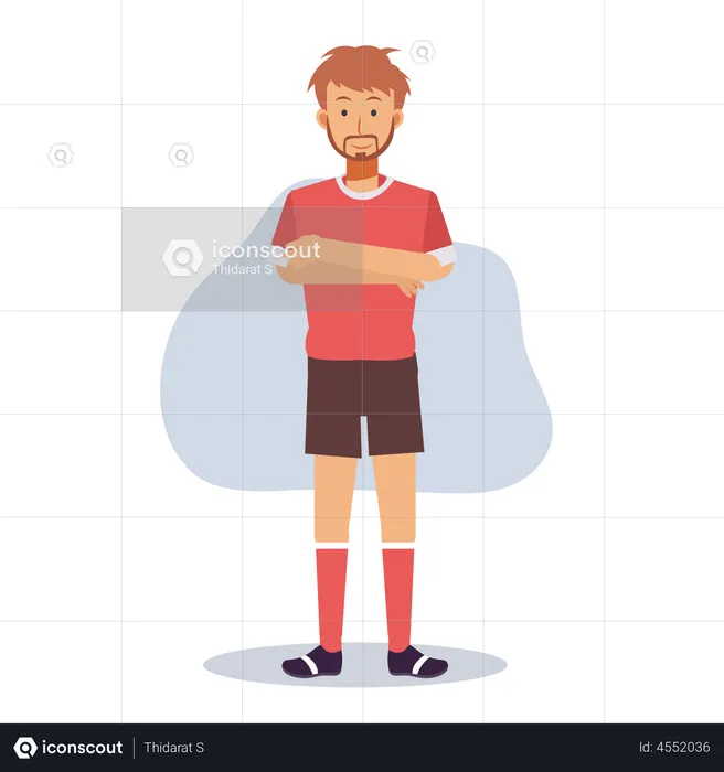 Footballer standing  Illustration