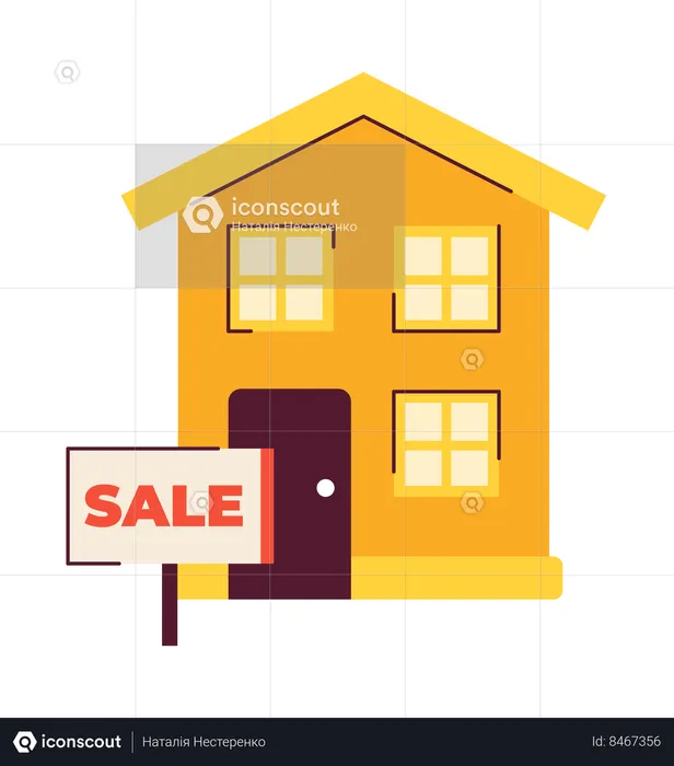 For sale sign house  Illustration