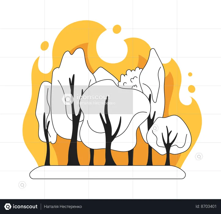 Forest fire  Illustration