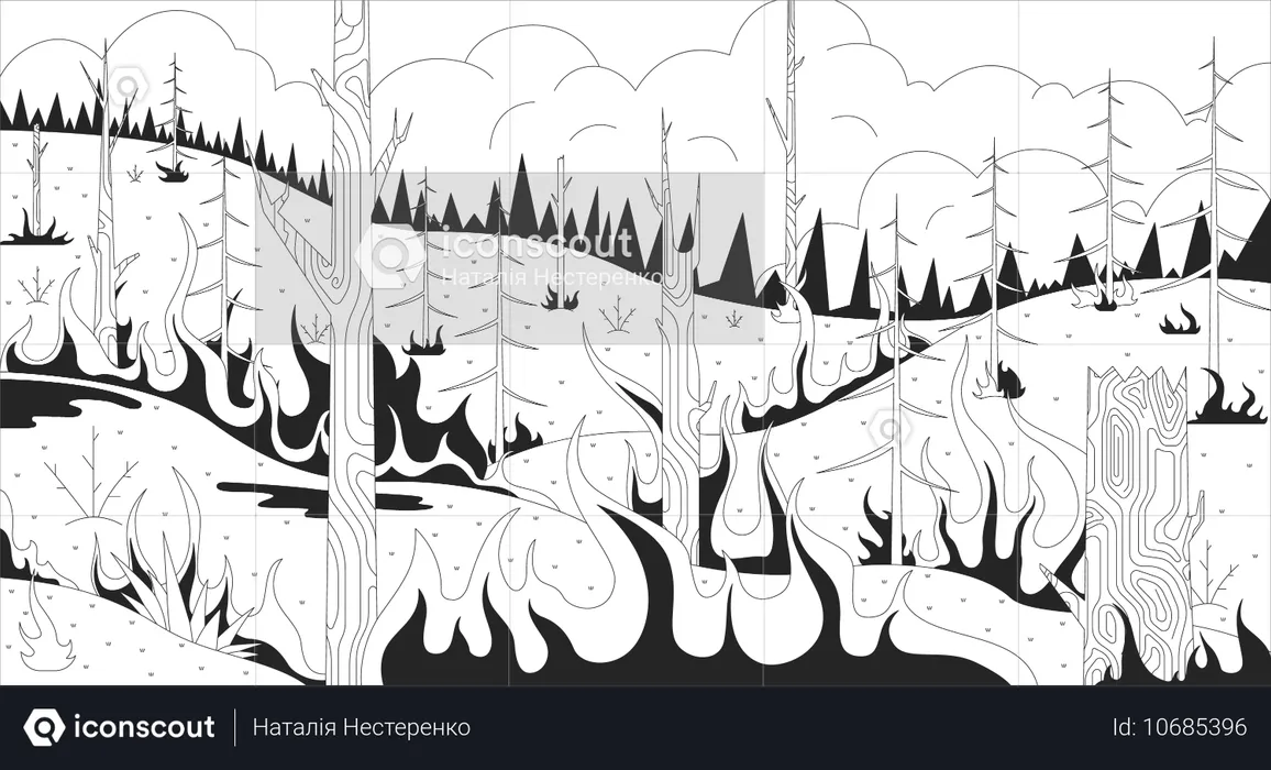 Forest fire  Illustration