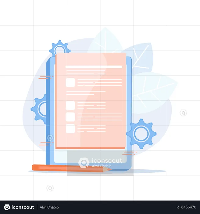 Formulaire de documents en ligne  Illustration