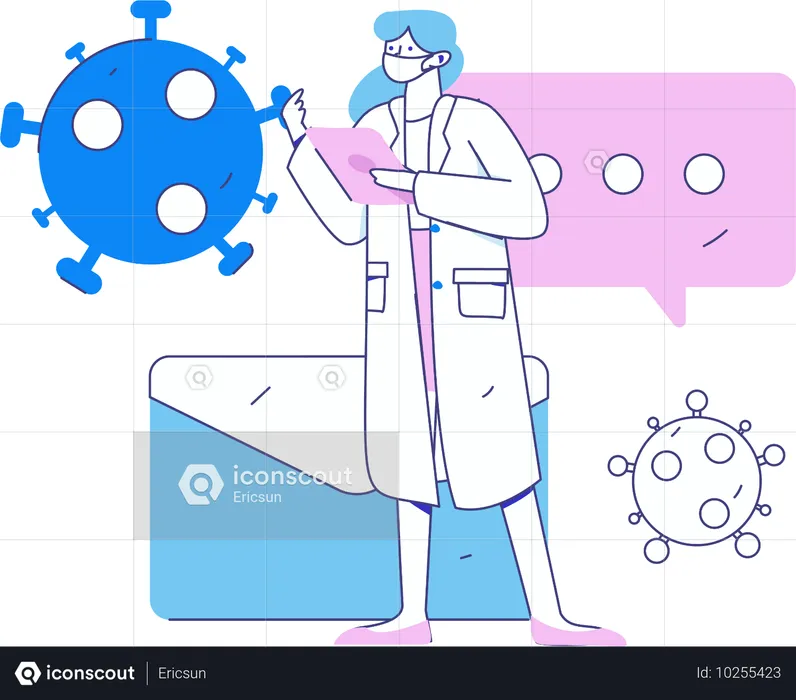 Forscher führt Laboranalyse durch  Illustration