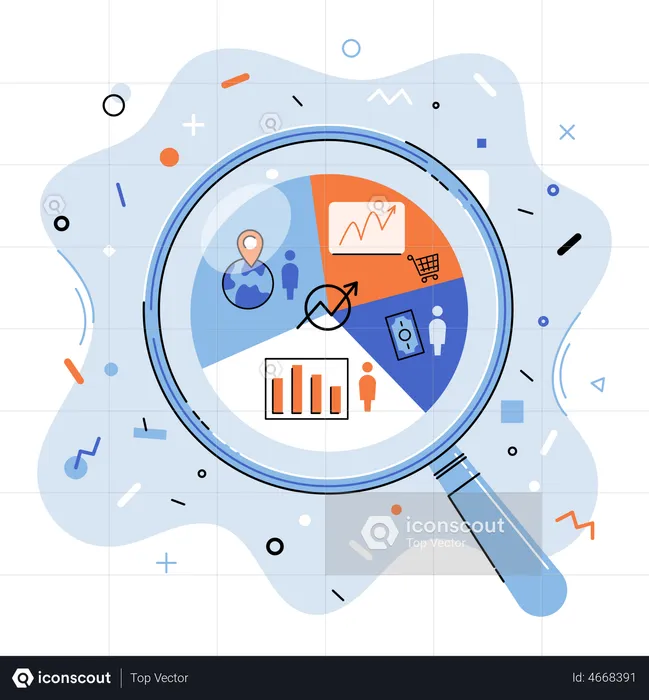 Forschungsanalysestatistiken  Illustration