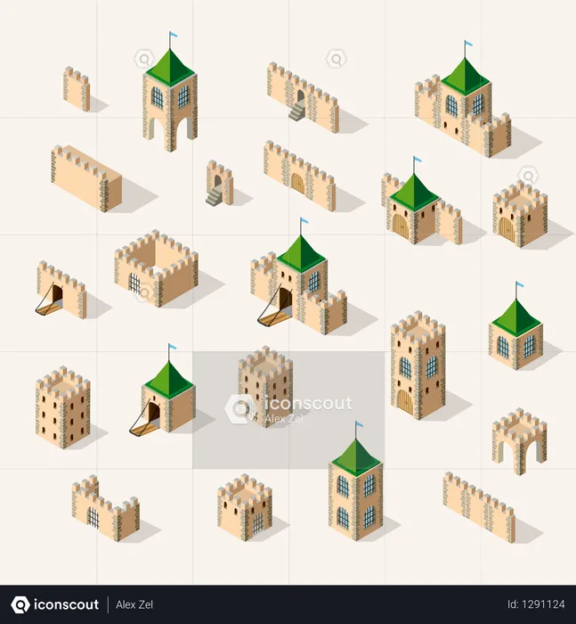 Forteresse médiévale  Illustration