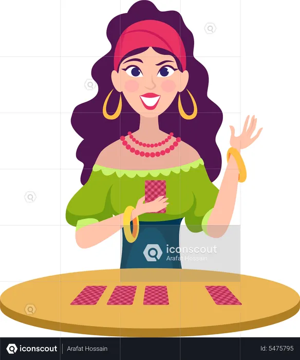 Fortune teller female  Illustration