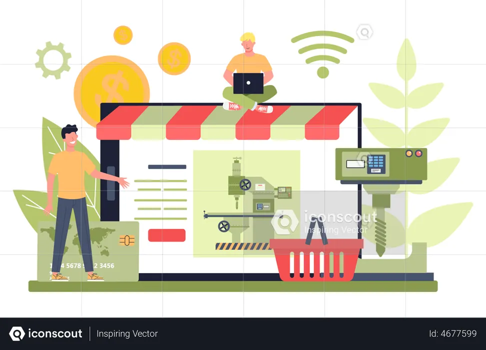 Achat de fraiseuse en ligne  Illustration