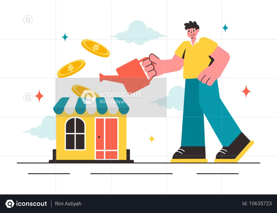 Franchise Advertising Business  Illustration