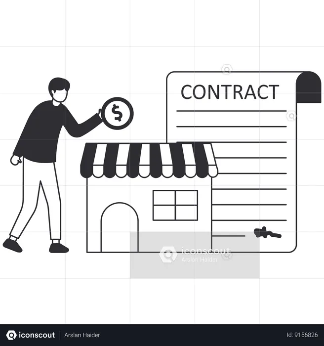 Franchising contract  Illustration