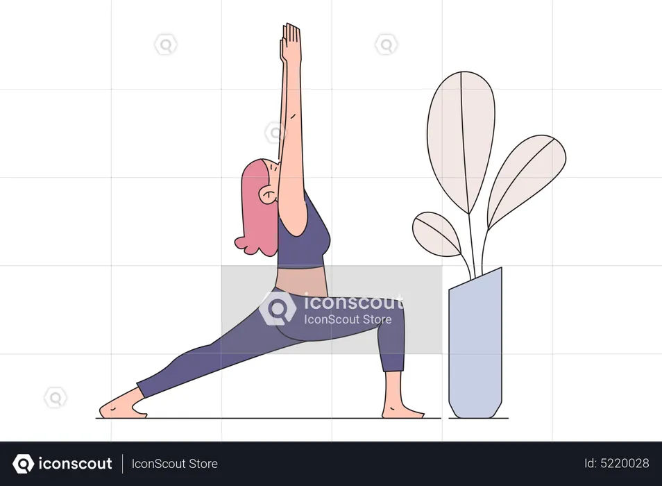 Frau macht Yoga  Illustration