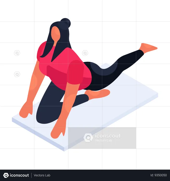 Frau macht Yoga  Illustration