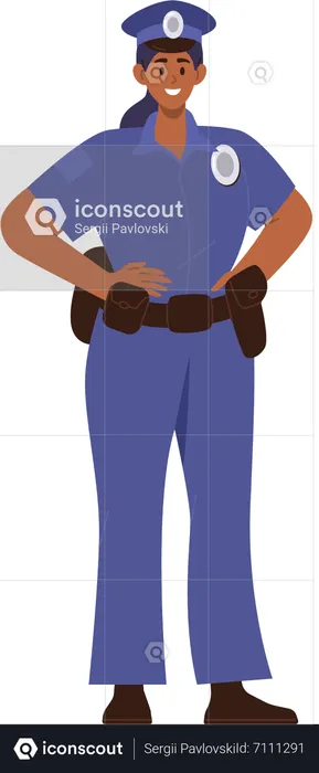 Frau Polizistin  Illustration