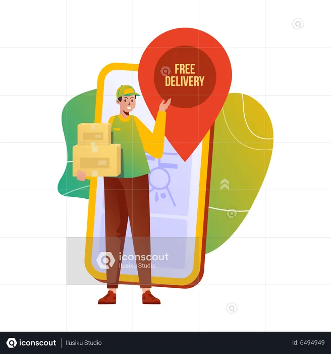 Free delivery service  Illustration