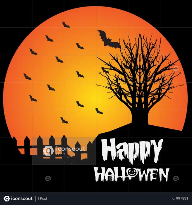 Free Happy Halloween  Illustration