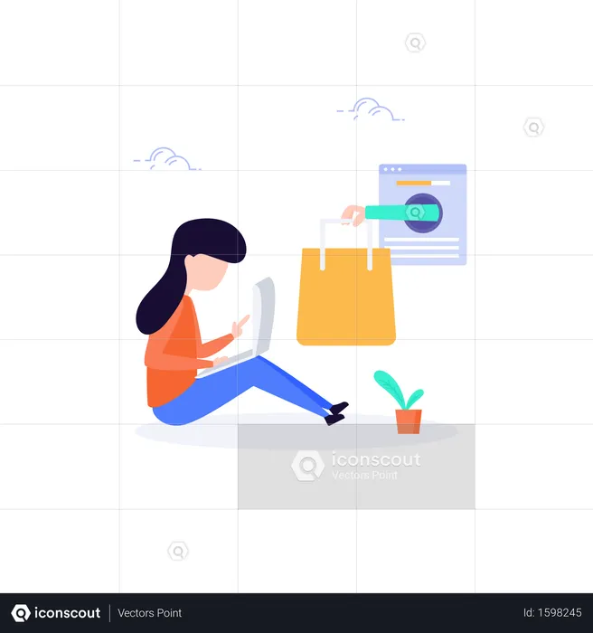 Free home delivery concept  Illustration