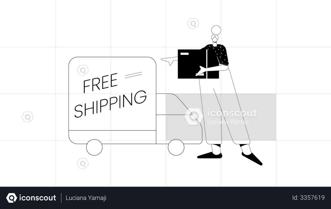 Free shipping  Illustration