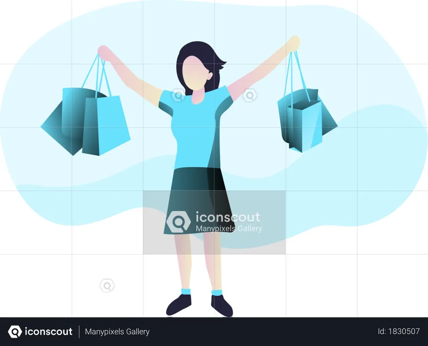 Free Shopping  Illustration