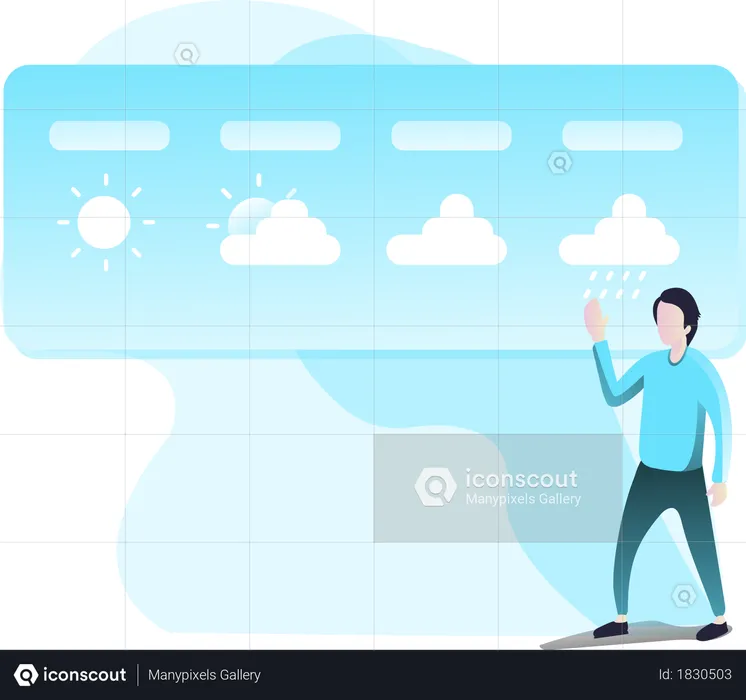 Free Weather Forecast News By News Anchor  Illustration