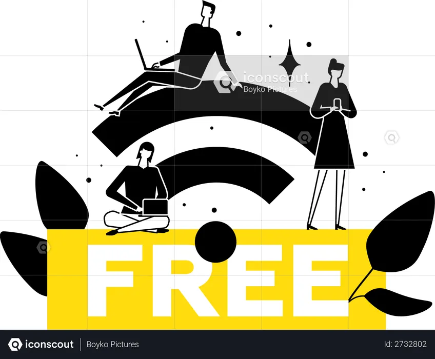 Free wifi  Illustration