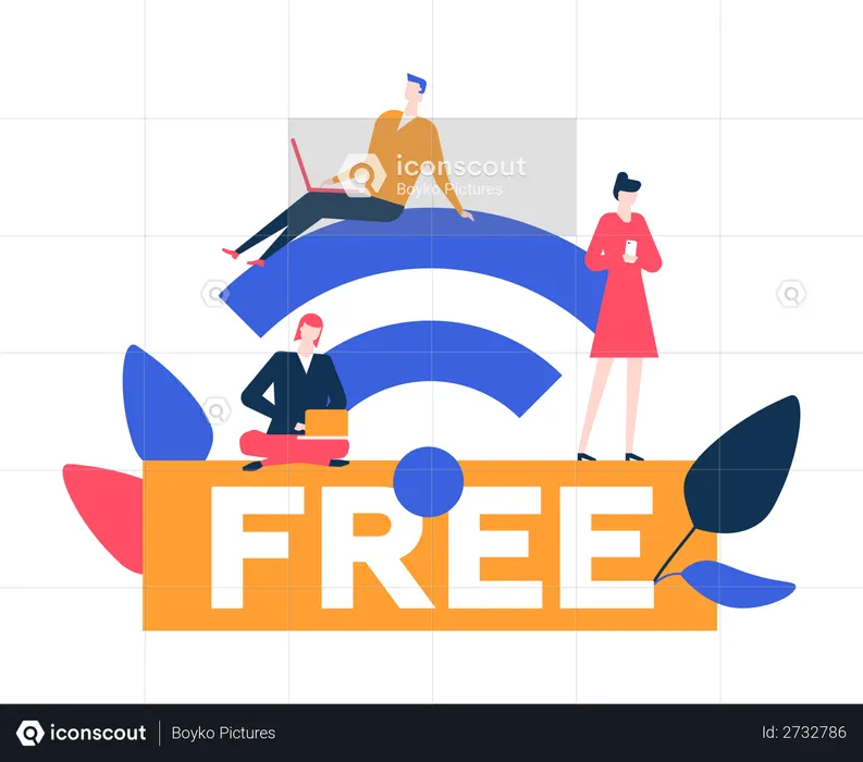Free wifi  Illustration