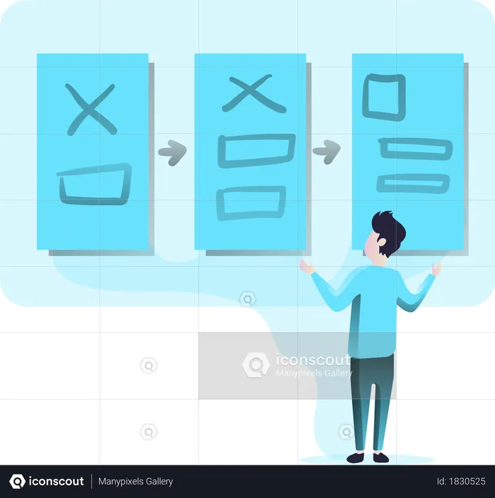 Free Wireframe  Illustration