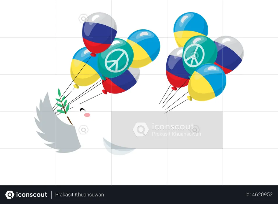 Freiheit für Russland und die Ukraine  Illustration