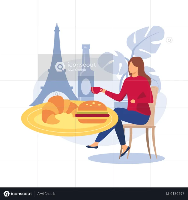 French cuisine  Illustration