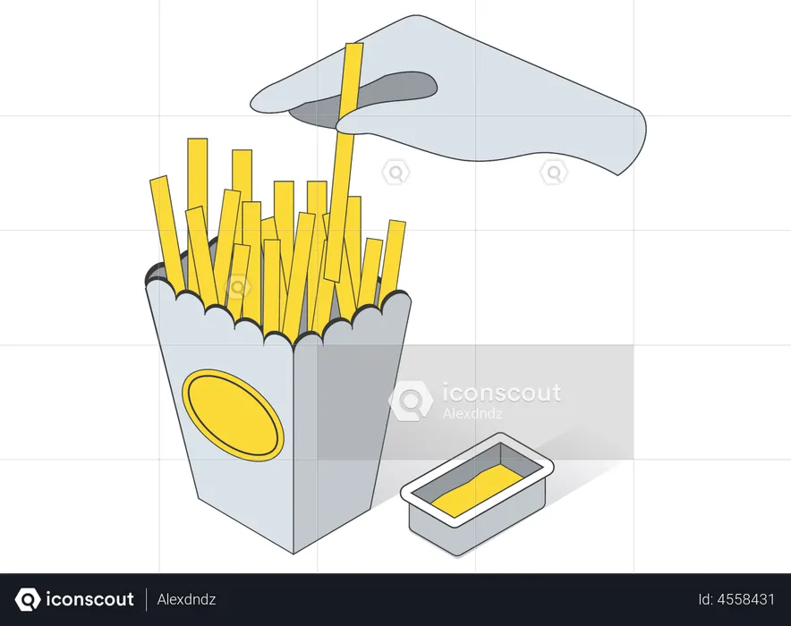 French Fries  Illustration