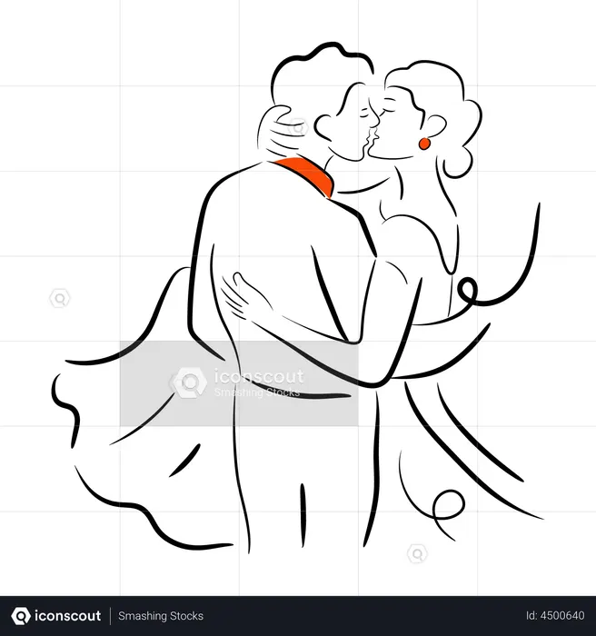 French Kiss  Illustration