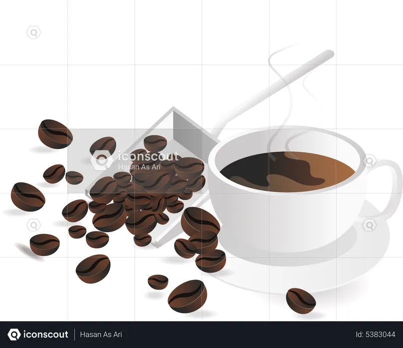 Freshly brewed coffee  Illustration